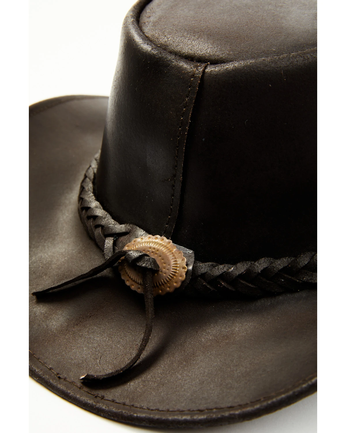 Bullhide Kids' Cedar Grove Leather Outback Hat - Image 3