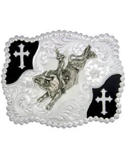 Montana Silversmiths Christian Flourish Bullrider Belt Buckle