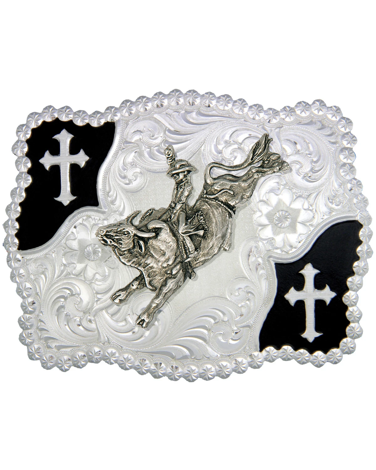 Montana Silversmiths Christian Flourish Bullrider Belt Buckle