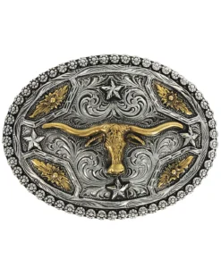 Cody James Men's Oval Longhorn Belt Buckle