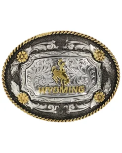 Cody James Men's Oval Wyoming Belt Buckle