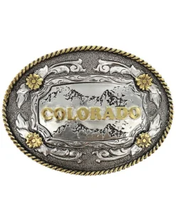 Cody James Men's Antiqued Colorado Oval Belt Buckle